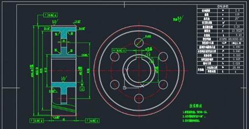 中望CAD繪制齒輪零件圖