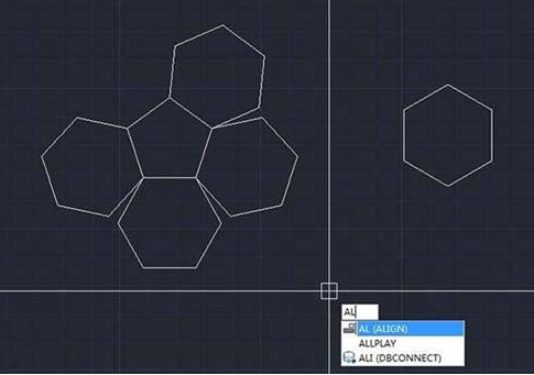 CAD如何使六邊形對齊到五邊形上？