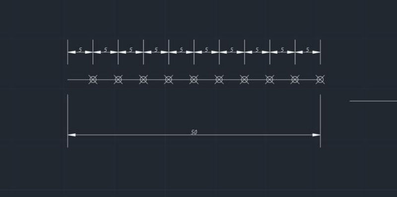 CAD定距等分實例